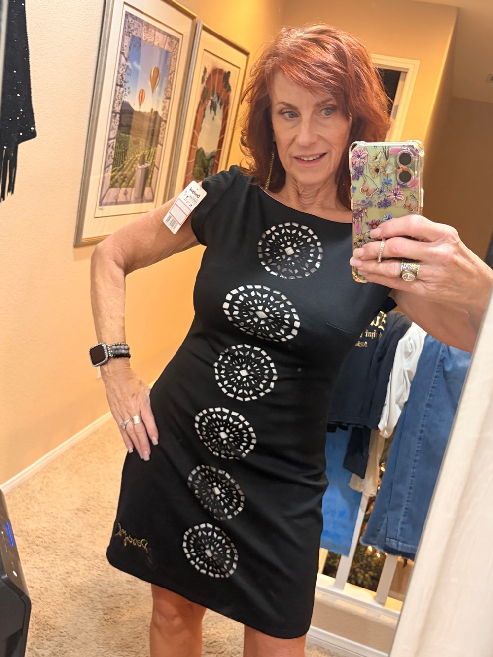 Desigual Black Cutout Detail Sheath Dress Small - New with Tags